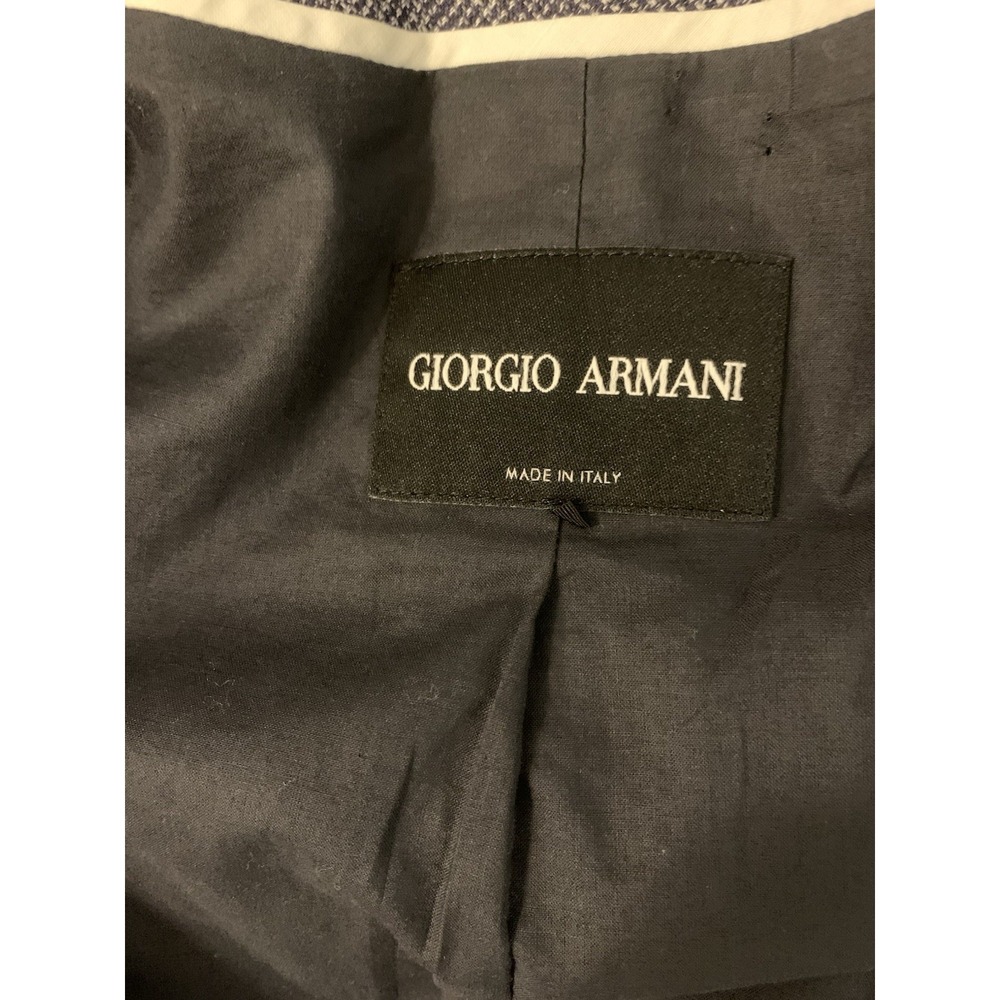 VTG Giorgio Armani  Plaid Black Linen Blazer Size 8 A624 - Picture 8 of 11